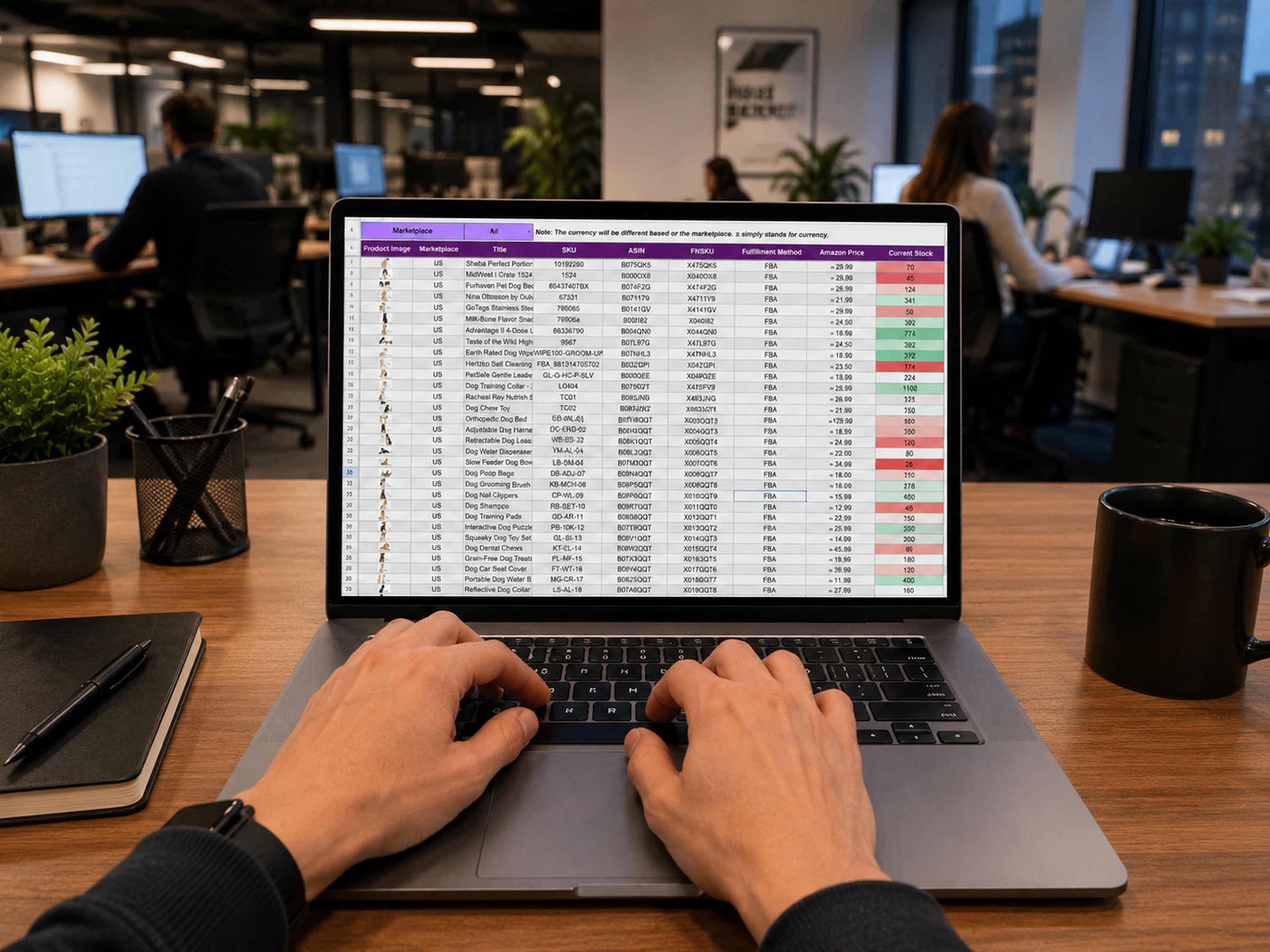 Spreadsheet on a laptop for Sligo VAT returns
